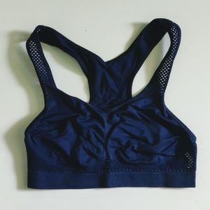 NAVY SPORTS BRA CUT OUT
